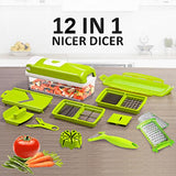 12 PCS NICER DICER - FRUIT & VEGETABLE CUTTER