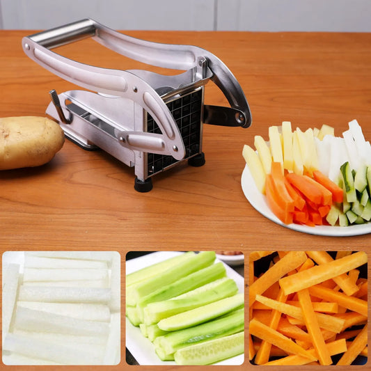 Stainless Steel French Fries Cutter Machine, Potato chipper, Slicer Cutter