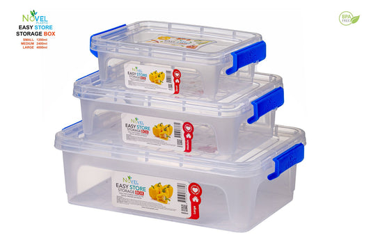 Novel 3-in-1 Plastic Storage Box – Multi-Purpose Organizer Container