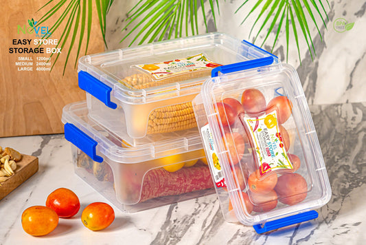 Novel 3-in-1 Plastic Storage Box – Multi-Purpose Organizer Container