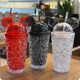 Mickey Acrylic Mason Jar Ice Cup With Straw 450 ML
