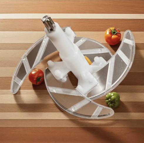 Multifunctional Manual Stainless Steel Bowl Hand Push Chopper with 4 Curved Stainless Steel Blades For Vegetables & Meat 2L