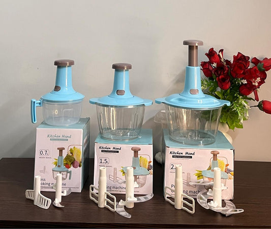 Multi-Functional Manual Hand Push Vegetable Chopper Cutter 0.7L , 1.5L & 2L