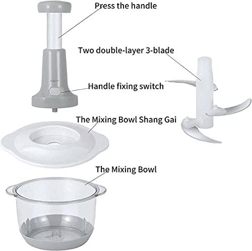 Manual Food Push Chopper For Vegetables & Meat 1.5L/2L
