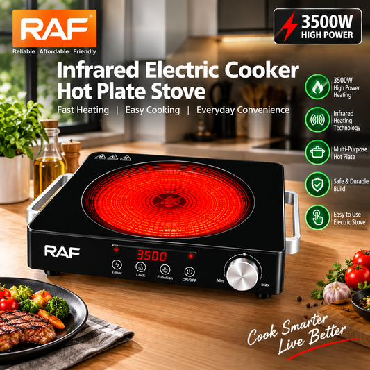 RAF 3500W Infrared Electric Cooker – Hot Plate Stove