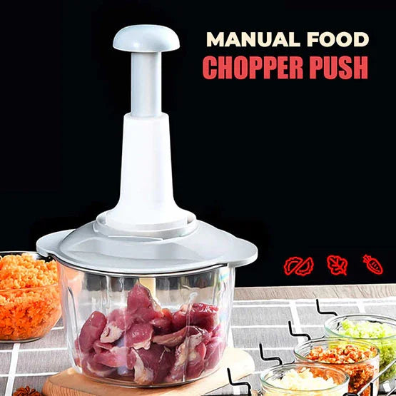 Manual Food Push Chopper For Vegetables & Meat 1.5L/2L