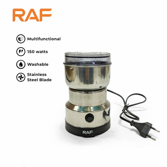 RAF Stainless Steel Electric Dry Mill Spice, Masala & Coffee Grinder – 300W
