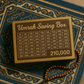 Golden Acrylic Umrah Saving Box | Wooden Islamic Money Bank