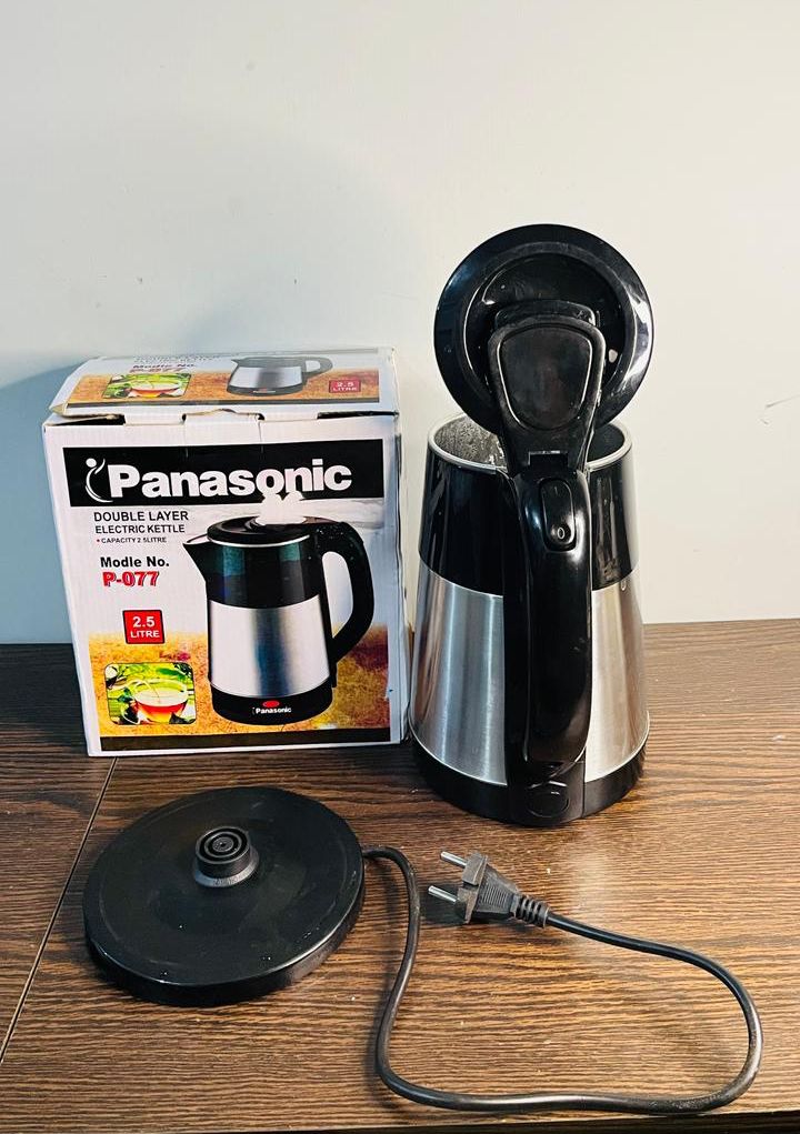 Electric Kettle 2.5L | Stainless Steel & Plastic | Fast Boil | Auto Shut-Off | Home & Office Use