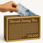 Golden Acrylic Umrah Saving Box | Wooden Islamic Money Bank