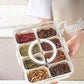 Dried Fruit Tray with Lid 4/6/8 Compartments Plastic Vegetable Snack Box Fruit Nut Candy Cracker Vegetable Storage Box