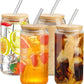 Drinking Glass with Bamboo Lids and Glass Straw - 540ml