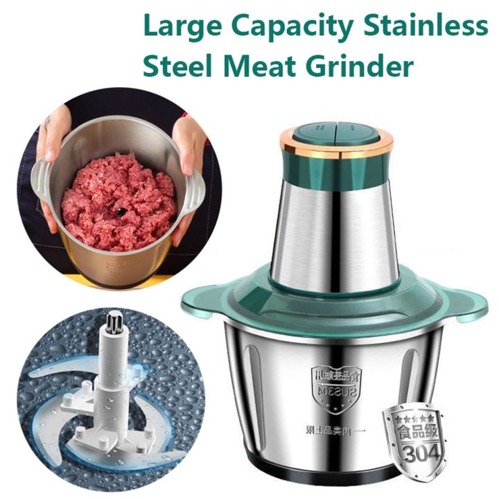 2L/3L Meat & Vegetable Electric Chopper 3 Speed Food Processor