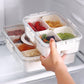 Dried Fruit Tray with Lid 4/6/8 Compartments Plastic Vegetable Snack Box Fruit Nut Candy Cracker Vegetable Storage Box