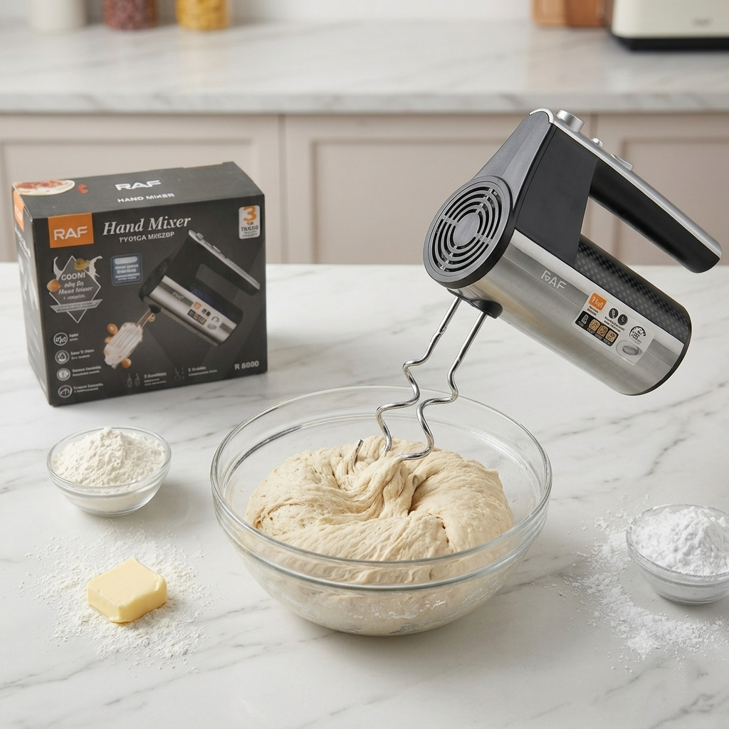 Electric Hand Mixer 600W – 2 in 1 Electric Egg Beater & Dough Mixer for Kitchen
