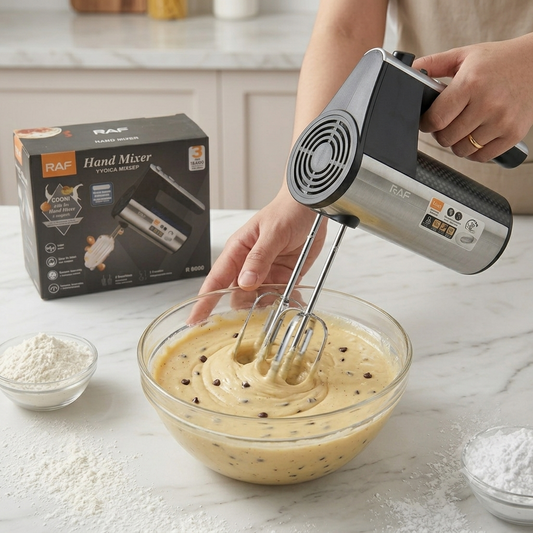 Electric Hand Mixer 600W – 2 in 1 Electric Egg Beater & Dough Mixer for Kitchen