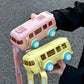 500ml Bus-Shaped Water Bottle with straw for Kids & Outdoor Sports