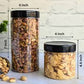 High Quality Plastic Air Tight Jars for Food Storage 200/ 500 / 1000 ML with Ingredients Stickers