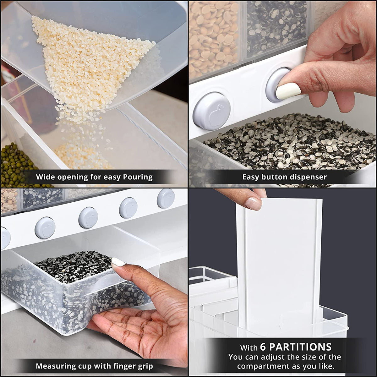 Rice Stack Box 10Kg Sealed Rice Storage Box Wall Mounted Cereal Grain Container – Find ...