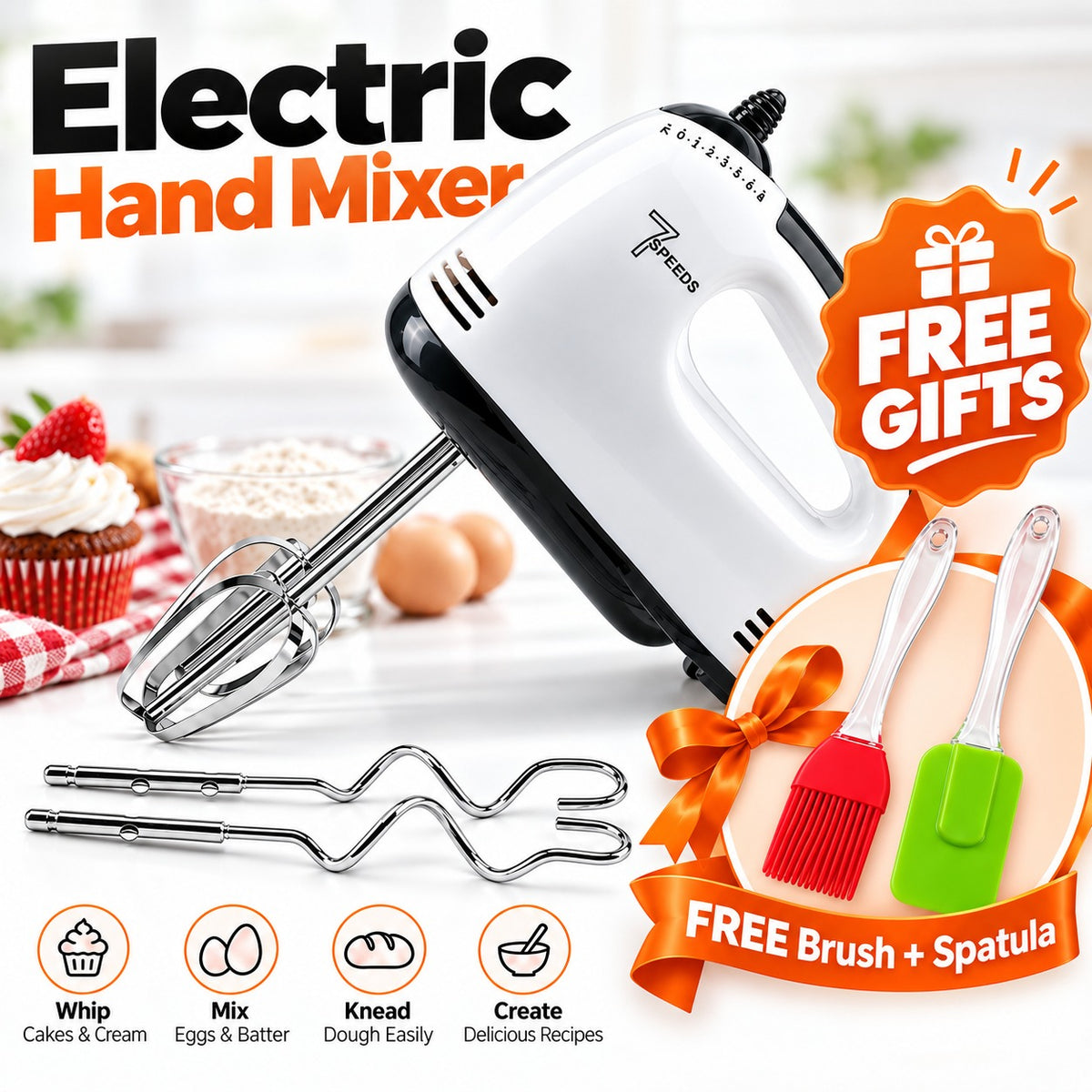 Kenwood Electric Egg Beater Machine Hand Mixer Cream Blender Baking Tool