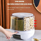 6 Grid Round Rotating Grain&Rice Storage Box - 360° Rotating Multi-Section Food Dispenser