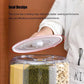 6 Grid Round Rotating Grain&Rice Storage Box - 360° Rotating Multi-Section Food Dispenser