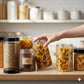 High Quality Plastic Air Tight Jars for Food Storage 200/ 500 / 1000 ML with Ingredients Stickers